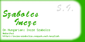 szabolcs incze business card